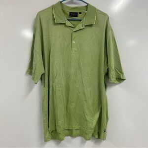 0291 Bobby Jones Green Striped Polo Shirt Short Sleeve Casual Cotton Golf